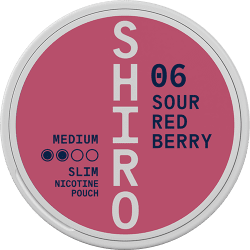 Shiro 06 Sour Red Berry Medium Slim - Snussidan