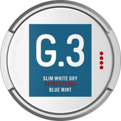 G.3 Blue Mint Slim White Portion Extra Strong - Snushallen