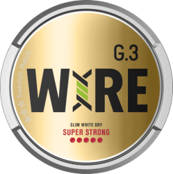 G.3 WIRE Slim White Super Strong - Snushallen