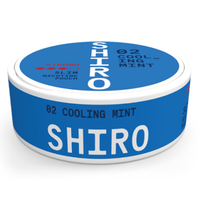 Shiro 02 Cooling Mint Strong Slim - Snussidan