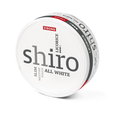 Shiro Licorice Strong Slim All White - Snussidan