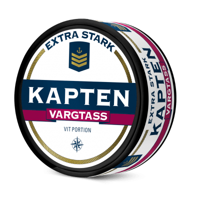 Kapten Vit Extra Stark Vargtass Portionssnus - Snussidan