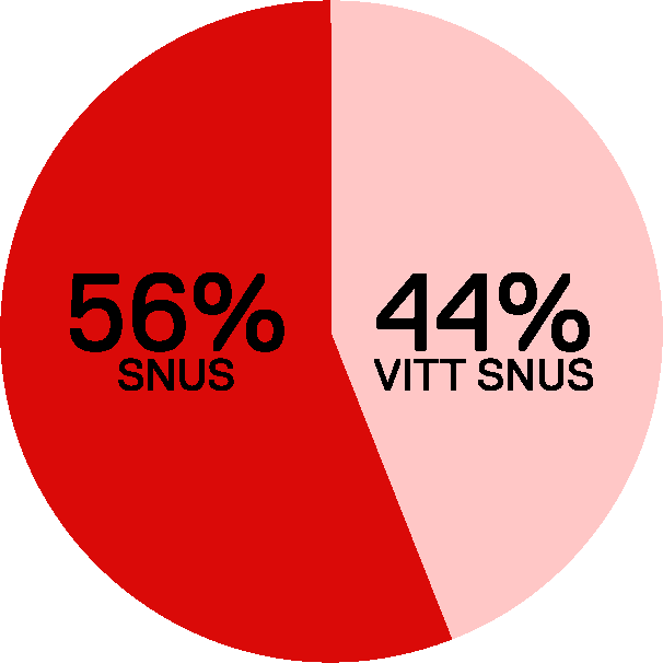 Snus vs. Vitt Snus försäljning 2024
